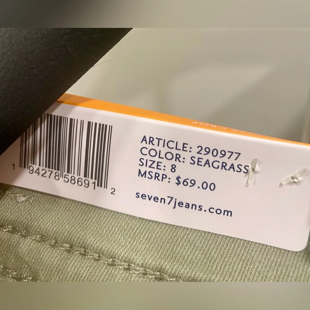 Seven7 Women's Starlette Cropped Jeans - Sage - Picture 4 of 6